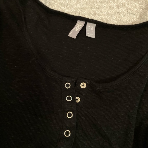 ASOS Henley Lettuce Trim Top - Picture 3 of 5